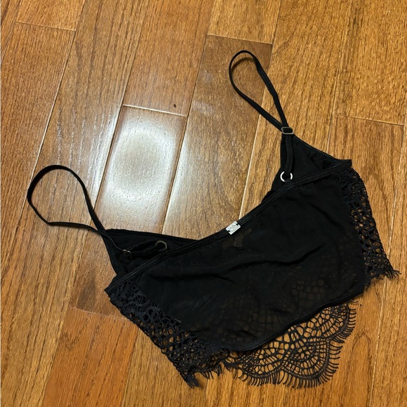 For Love and Lemons skivvies bat your lashes bralette - black - Picture 3 of 6